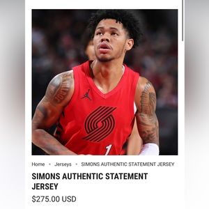 Brand New Anfernee Simons Authentic Jerseys! Sizes Sm, Md,Lg,2XL 3XL